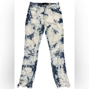 Alexander Wang Designer Distressed Tie Dye Jeans.  Size 27.